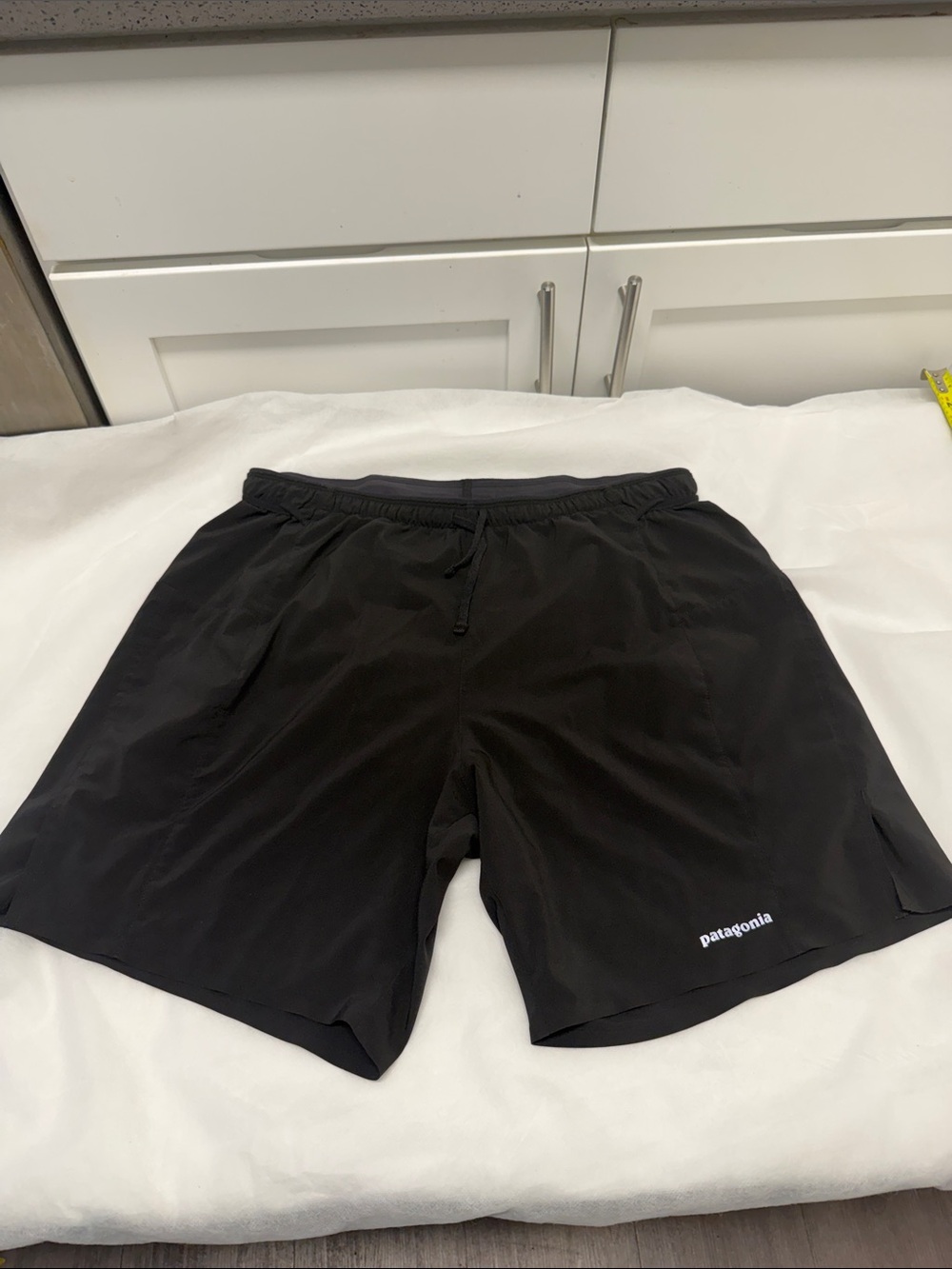 Patagonia Black Men's Athletic Shorts with Drawstring Waist